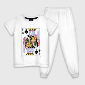 Детская пижама хлопок с принтом Король треф в Петрозаводске, 100% хлопок |  брюки и футболка прямого кроя, без карманов, на брюках мягкая резинка на поясе и по низу штанин
 | карты | колода | крести | масть