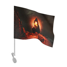 Флаг для автомобиля с принтом Ведьмак 3 / The Witcher 3 в Петрозаводске, 100% полиэстер | Размер: 30*21 см | the | wather | wild hun | амулет | ведьмак | видьмак | геральт | девушки | дикая | охота