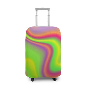 Чехол для чемодана 3D с принтом Кислотные разводы в Петрозаводске, 86% полиэфир, 14% спандекс | двустороннее нанесение принта, прорези для ручек и колес | color | paint | абстракция | абстракция красок | краска | разводы | разводы красок | цветные краски | яркие краски