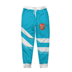 Мужские брюки 3D с принтом Арсенал / FC Arsenal 2018 Blue в Петрозаводске, 100% полиэстер | манжеты по низу, эластичный пояс регулируется шнурком, по бокам два кармана без застежек, внутренняя часть кармана из мелкой сетки | 
