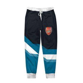 Мужские брюки 3D с принтом Арсенал / FC Arsenal 2018 #1 в Петрозаводске, 100% полиэстер | манжеты по низу, эластичный пояс регулируется шнурком, по бокам два кармана без застежек, внутренняя часть кармана из мелкой сетки | fc | геометрия | эмблема