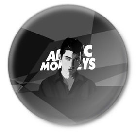 Значок с принтом Солист Arctic Monkeys в Петрозаводске,  металл | круглая форма, металлическая застежка в виде булавки | arc | алекс тёрнер | арктик | арктические мартышки | гаражный | группа | джейми кук | инди рок | манкис | музыка | мэтт хелдер | ник о мэлли | обезьяна | постпанк ривайвл | психоделический | рок