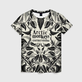 Женская футболка 3D с принтом Arctic Monkeys природа в Петрозаводске, 100% полиэфир ( синтетическое хлопкоподобное полотно) | прямой крой, круглый вырез горловины, длина до линии бедер | алекс тёрнер | арктик | арктические мартышки | гаражный | группа | джейми кук | инди рок | манкис | музыка | мэтт хелдер | ник о мэлли | обезьяна | постпанк ривайвл | психоделический | рок