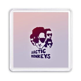Магнит 55*55 с принтом Группа Arctic Monkeys в Петрозаводске, Пластик | Размер: 65*65 мм; Размер печати: 55*55 мм | 