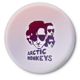 Значок с принтом Группа Arctic Monkeys в Петрозаводске,  металл | круглая форма, металлическая застежка в виде булавки | 