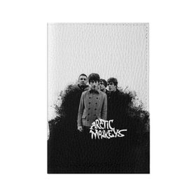 Обложка для паспорта матовая кожа с принтом Группа Arctic Monkeys в Петрозаводске, натуральная матовая кожа | размер 19,3 х 13,7 см; прозрачные пластиковые крепления | Тематика изображения на принте: arctic monkeys обезьянка