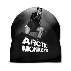 Шапка 3D с принтом Солист Arctic Monkeys в Петрозаводске, 100% полиэстер | универсальный размер, печать по всей поверхности изделия | алекс тёрнер | арктик | арктические мартышки | гаражный | группа | джейми кук | инди рок | манкис | музыка | мэтт хелдер | ник о мэлли | обезьяна | постпанк ривайвл | психоделический | рок