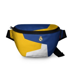 Поясная сумка 3D с принтом Real Madrid 2018 #6 в Петрозаводске, 100% полиэстер | плотная ткань, ремень с регулируемой длиной, внутри несколько карманов для мелочей, основное отделение и карман с обратной стороны сумки застегиваются на молнию | emirates | fc | real madrid | клуб | мяч | реал мадрид
