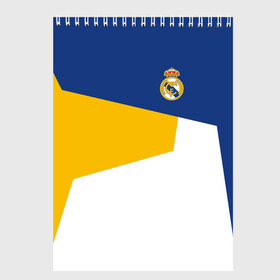 Скетчбук с принтом Real Madrid 2018 #6 в Петрозаводске, 100% бумага
 | 48 листов, плотность листов — 100 г/м2, плотность картонной обложки — 250 г/м2. Листы скреплены сверху удобной пружинной спиралью | emirates | fc | real madrid | клуб | мяч | реал мадрид