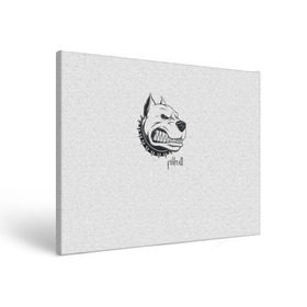 Холст прямоугольный с принтом Pitbull в Петрозаводске, 100% ПВХ |  | Тематика изображения на принте: dog | питбуль | порода | рисунок | собака