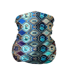 Бандана-труба 3D с принтом psychedelic mosaica в Петрозаводске, 100% полиэстер, ткань с особыми свойствами — Activecool | плотность 150‒180 г/м2; хорошо тянется, но сохраняет форму | Тематика изображения на принте: 