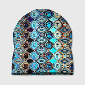 Шапка 3D с принтом psychedelic mosaica в Петрозаводске, 100% полиэстер | универсальный размер, печать по всей поверхности изделия | 