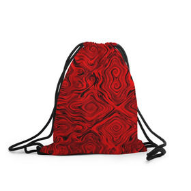 Рюкзак-мешок 3D с принтом Tie-Dye red в Петрозаводске, 100% полиэстер | плотность ткани — 200 г/м2, размер — 35 х 45 см; лямки — толстые шнурки, застежка на шнуровке, без карманов и подкладки | волны | красный | разводы | текстура