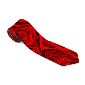 Галстук 3D с принтом Tie-Dye red в Петрозаводске, 100% полиэстер | Длина 148 см; Плотность 150-180 г/м2 | Тематика изображения на принте: волны | красный | разводы | текстура