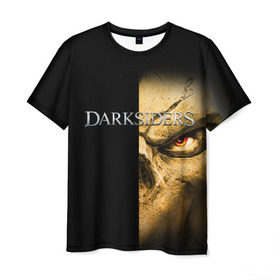 Мужская футболка 3D с принтом Darksiders 4 в Петрозаводске, 100% полиэфир | прямой крой, круглый вырез горловины, длина до линии бедер | darksiders