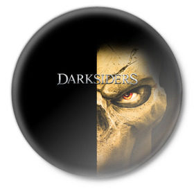 Значок с принтом Darksiders 4 в Петрозаводске,  металл | круглая форма, металлическая застежка в виде булавки | darksiders
