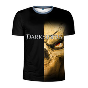Мужская футболка 3D спортивная с принтом Darksiders 4 в Петрозаводске, 100% полиэстер с улучшенными характеристиками | приталенный силуэт, круглая горловина, широкие плечи, сужается к линии бедра | Тематика изображения на принте: darksiders
