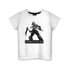 Детская футболка хлопок с принтом Darksiders 7 в Петрозаводске, 100% хлопок | круглый вырез горловины, полуприлегающий силуэт, длина до линии бедер | Тематика изображения на принте: darksiders