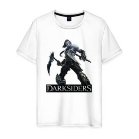 Мужская футболка хлопок с принтом Darksiders 7 в Петрозаводске, 100% хлопок | прямой крой, круглый вырез горловины, длина до линии бедер, слегка спущенное плечо. | Тематика изображения на принте: darksiders