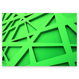 Поздравительная открытка с принтом Кислотная абстракция в Петрозаводске, 100% бумага | плотность бумаги 280 г/м2, матовая, на обратной стороне линовка и место для марки
 | Тематика изображения на принте: abstraction | geometry | абстракция | геометрия | грани | линии | полигоны | треугольники