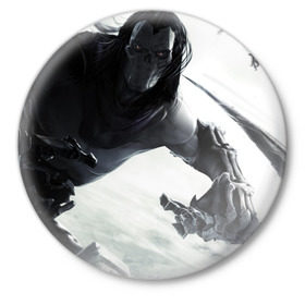 Значок с принтом Darksiders в Петрозаводске,  металл | круглая форма, металлическая застежка в виде булавки | Тематика изображения на принте: 