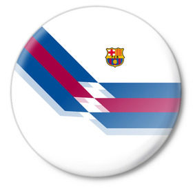 Значок с принтом FC Barcelona #8 в Петрозаводске,  металл | круглая форма, металлическая застежка в виде булавки | fcb | барселона | геометрия | футбольный клуб