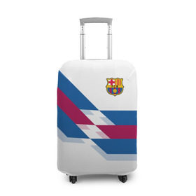 Чехол для чемодана 3D с принтом FC Barcelona #8 в Петрозаводске, 86% полиэфир, 14% спандекс | двустороннее нанесение принта, прорези для ручек и колес | fcb | барселона | геометрия | футбольный клуб