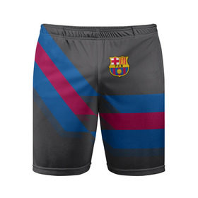 Мужские шорты 3D спортивные с принтом FC Barcelona #7 в Петрозаводске,  |  | fcb | барселона | геометрия | футбольный клуб