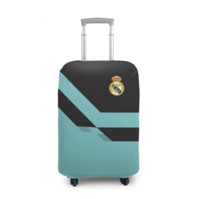 Чехол для чемодана 3D с принтом Real Madrid 2018 #2 в Петрозаводске, 86% полиэфир, 14% спандекс | двустороннее нанесение принта, прорези для ручек и колес | emirates | fc | real madrid | клуб | мяч | реал мадрид | эмблема