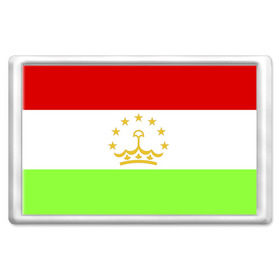 Магнит 45*70 с принтом Флаг Таджикистана в Петрозаводске, Пластик | Размер: 78*52 мм; Размер печати: 70*45 | парчами точикистон | таджикистан | точикистон | флаг | флаг таджикистана