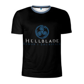 Мужская футболка 3D спортивная с принтом HellBlade в Петрозаводске, 100% полиэстер с улучшенными характеристиками | приталенный силуэт, круглая горловина, широкие плечи, сужается к линии бедра | hellblade