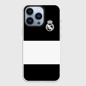 Чехол для iPhone 13 Pro с принтом Real Madrid Black Collection в Петрозаводске,  |  | emirates | fc | real madrid | клуб | мяч | реал мадрид