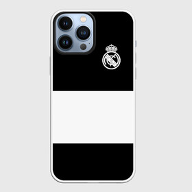 Чехол для iPhone 13 Pro Max с принтом Real Madrid Black Collection в Петрозаводске,  |  | emirates | fc | real madrid | клуб | мяч | реал мадрид