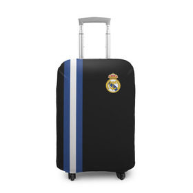 Чехол для чемодана 3D с принтом Real Madrid Line Collection в Петрозаводске, 86% полиэфир, 14% спандекс | двустороннее нанесение принта, прорези для ручек и колес | emirates | fc | real madrid | клуб | мяч | реал мадрид