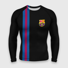 Мужской рашгард 3D с принтом FC Barcelona Line Collection в Петрозаводске,  |  | fc | барселона | эмблема