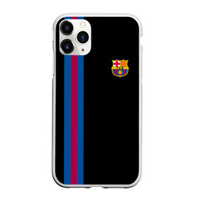 Чехол для iPhone 11 Pro Max матовый с принтом FC Barcelona Line Collection в Петрозаводске, Силикон |  | Тематика изображения на принте: fc | барселона | эмблема