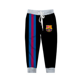 Детские брюки 3D с принтом FC Barcelona Line Collection в Петрозаводске, 100% полиэстер | манжеты по низу, эластичный пояс регулируется шнурком, по бокам два кармана без застежек, внутренняя часть кармана из мелкой сетки | fc | барселона | эмблема