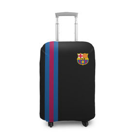Чехол для чемодана 3D с принтом FC Barcelona Line Collection в Петрозаводске, 86% полиэфир, 14% спандекс | двустороннее нанесение принта, прорези для ручек и колес | fc | барселона | эмблема