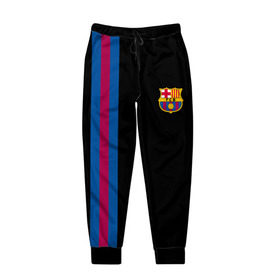 Мужские брюки 3D с принтом FC Barcelona Line Collection в Петрозаводске, 100% полиэстер | манжеты по низу, эластичный пояс регулируется шнурком, по бокам два кармана без застежек, внутренняя часть кармана из мелкой сетки | fc | барселона | эмблема