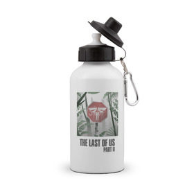 Бутылка спортивная с принтом The Last of Us в Петрозаводске, металл | емкость — 500 мл, в комплекте две пластиковые крышки и карабин для крепления | гриб | грибы | джоэл | кордицепс | элли