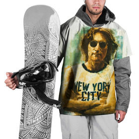 Накидка на куртку 3D с принтом Джон Леннон 10 в Петрозаводске, 100% полиэстер |  | john lennon | the beatles | битлс | джон леннон