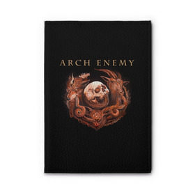 Обложка для автодокументов с принтом Arch Enemy в Петрозаводске, натуральная кожа |  размер 19,9*13 см; внутри 4 больших “конверта” для документов и один маленький отдел — туда идеально встанут права | alissa white gluz | arch enemy | алисса уайт глаз | арч энеми