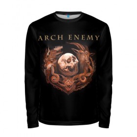 Мужской лонгслив 3D с принтом Arch Enemy в Петрозаводске, 100% полиэстер | длинные рукава, круглый вырез горловины, полуприлегающий силуэт | alissa white gluz | arch enemy | алисса уайт глаз | арч энеми