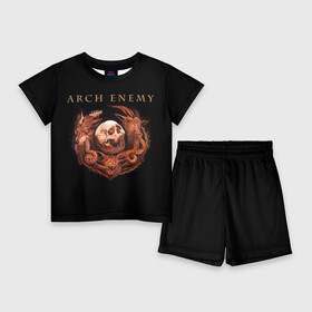 Детский костюм с шортами 3D с принтом Arch Enemy в Петрозаводске,  |  | alissa white gluz | arch enemy | алисса уайт глаз | арч энеми
