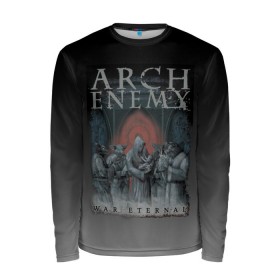 Мужской лонгслив 3D с принтом Arch Enemy в Петрозаводске, 100% полиэстер | длинные рукава, круглый вырез горловины, полуприлегающий силуэт | Тематика изображения на принте: alissa white gluz | arch enemy | алисса уайт глаз | арч энеми