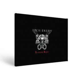 Холст прямоугольный с принтом Arch Enemy в Петрозаводске, 100% ПВХ |  | Тематика изображения на принте: alissa white gluz | arch enemy | алисса уайт глаз | арч энеми