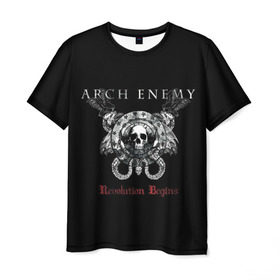 Мужская футболка 3D с принтом Arch Enemy в Петрозаводске, 100% полиэфир | прямой крой, круглый вырез горловины, длина до линии бедер | Тематика изображения на принте: alissa white gluz | arch enemy | алисса уайт глаз | арч энеми