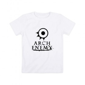 Детская футболка хлопок с принтом Arch Enemy в Петрозаводске, 100% хлопок | круглый вырез горловины, полуприлегающий силуэт, длина до линии бедер | alissa white gluz | arch enemy | алисса уайт глаз | арч энеми