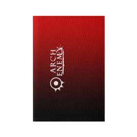 Обложка для паспорта матовая кожа с принтом Arch Enemy в Петрозаводске, натуральная матовая кожа | размер 19,3 х 13,7 см; прозрачные пластиковые крепления | alissa white gluz | arch enemy | алисса уайт глаз | арч энеми