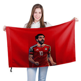Флаг 3D с принтом Мохамед Салах в Петрозаводске, 100% полиэстер | плотность ткани — 95 г/м2, размер — 67 х 109 см. Принт наносится с одной стороны | mohamed salah ghaly | ливерпуль | мохаммед салах хамед гали | сборная египта | спорт | футбол